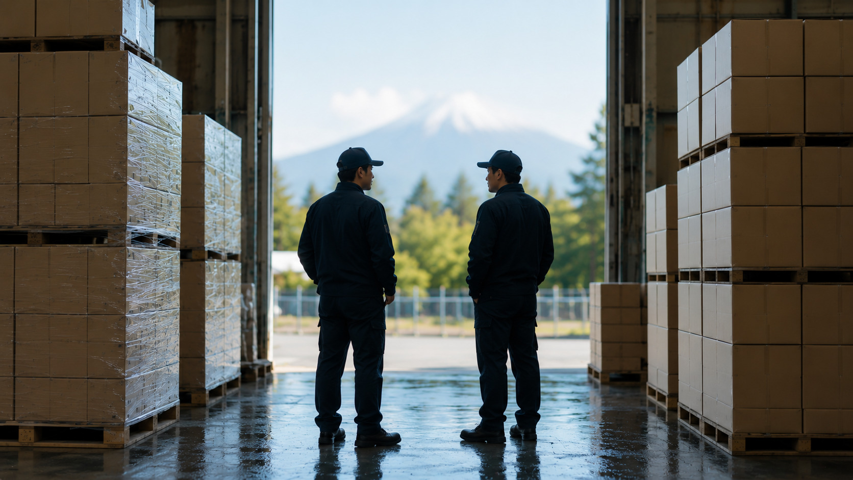 富士吉田のアトリエから望む風景